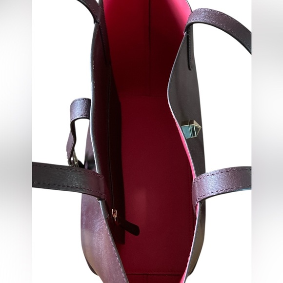 KATE SPADE Kaci Chocolate Cherry Small Leather Tote Shoulder Bag Purse D410 NWOT - Picture 6 of 12